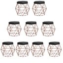 Ver imagem 1 de Kit 9 Puffs Decorativos Aramado Vanessa-Corino Preto