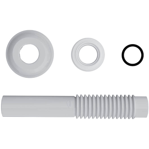 Tubo de Ligação Ajustável para Sanitário DN38 26 cm Branco - Blukit