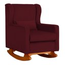 Ver imagem 2 de Kit 2 Poltrona Aurora Balanço Vovo Suede Bordo - Fm