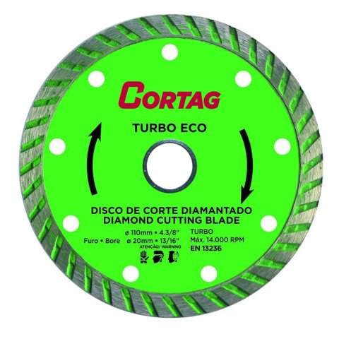 Kit 10 Disco Corte Diamantado Pisos Porcelanatos Concretos Cortag Modelo:turbo