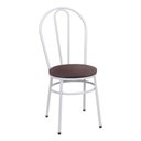 Ver imagem 4 de Conjunto Mesa de Jantar Redonda 90cm com 4 Cadeiras Multimóveis Cr50135 Branco Marrom