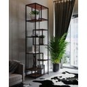 Ver imagem 2 de Estante De Metalon e Madeira para Sala Elegance - Steel - 0,50x0,40x2,50m