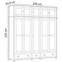 Ver imagem 5 de Guarda Roupa Casal 10 Portas com Espelho e Maleiro Mazzaro F06 Freijó - Lyam Decor