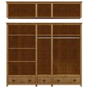 Ver imagem 3 de Guarda Roupa Casal 10 Portas com Espelho e Maleiro Mazzaro F06 Freijó - Lyam Decor