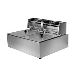 Fritadeira Elétrica 2 Cubas Aço Inox 12 Litros 220v 5000W - 3