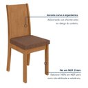 Ver imagem 7 de Conjunto Sala de Jantar 4 Lugares Redonda Tampo MDF Mesa Celebrare e Cadeiras Athenas Marrom Amêndoa Clean/Off White/Avelã