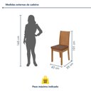 Ver imagem 4 de Conjunto Sala de Jantar 4 Lugares Redonda Tampo MDF Mesa Celebrare e Cadeiras Athenas Marrom Amêndoa Clean/Off White/Avelã