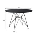 Ver imagem 2 de Mesa de Jantar Eames 80cm Tampo Redondo Preto Base de Ferro