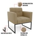 Ver imagem 6 de Poltrona Elisa Suede Base Metálica Industrial Preto - D'Rossi Marrom Rato