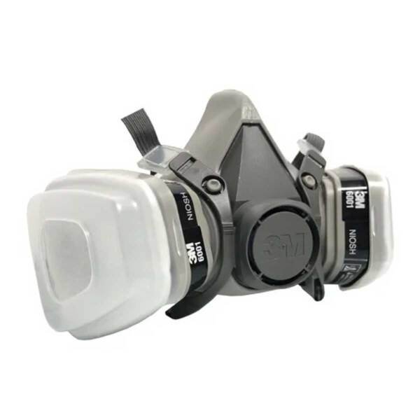 Respirador Reutilizável 3M para Pintura. Máscara 6200 + cartucho 6001 + filtros P2 5N11 - 1