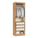 Ver imagem 3 de Guarda-Roupa Modulado 2 Portas 3 Gavetas com Cabideiro Infinity Marrom/Cedro/Duna
