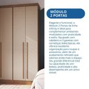 Ver mais imagens de Guarda-Roupa Modulado 2 Portas 3 Gavetas com Cabideiro Infinity Marrom/Cedro/Duna
