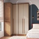 Ver imagem 7 de Guarda-Roupa Modulado 2 Portas 3 Gavetas com Cabideiro Infinity Marrom/Cedro/Duna