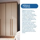 Ver imagem 7 de Guarda-Roupa Modulado 2 Portas 3 Gavetas com Cabideiro Infinity Marrom/Cedro/Duna Line