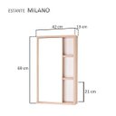 Ver imagem 4 de Espelho para Banheiro com Armário Milano Carvalho e Branco
