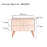 Mesa de Cabeceira com Portas Bréscia Carvalho - 2