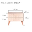 Ver imagem 2 de Mesa de Cabeceira com Portas Bréscia Carvalho