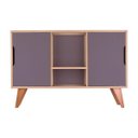 Ver imagem 1 de Balcão Buffet com 2 Portas Carvalho e Cinza Claro