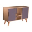 Ver imagem 2 de Balcão Buffet com 2 Portas Carvalho e Cinza Claro