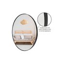 Ver imagem 3 de Espelho Redondo Decorativo Parede de Vidro Banheiro Maquiagem 50 Cm