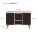 Ver imagem 4 de Balcão Buffet com 2 Portas Carvalho e Preto