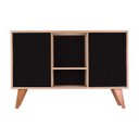 Ver imagem 1 de Balcão Buffet com 2 Portas Carvalho e Preto