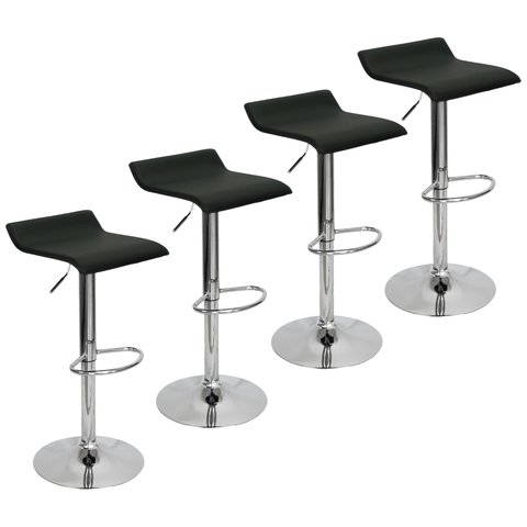 Kit 4 Banquetas Toquio Wave Enzo Belo Horizonte Giratória com Regulagem   