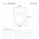 Ver imagem 2 de Assento Sanitário Carrara Marrom Fosco para vaso Deca Com Ferragem Dourada