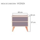 Ver imagem 5 de Sapateira Retrô com Portas Vicenza Carvalho e Cinza Claro 60 x 40cm