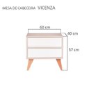 Ver imagem 5 de Sapateira Retrô com Portas Vicenza Carvalho e Branco 60 x 40cm