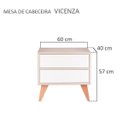 Ver imagem 5 de Sapateira com Portas Vicenza Carvalho e Branco 60 x 40cm