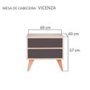 Ver imagem 5 de Sapateira Retrô com Portas Vicenza Carvalho e Grafite 60 x 40cm