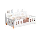 Ver imagem 3 de Cama Infantil Montessoriana com Colchão Juvenil Led e Nicho Nina - Branca