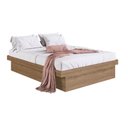 Ver imagem 3 de Cama Casal Flutuante 142,2cm com Box Baú para Armazenamento Cor:mel