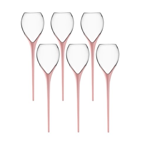 Kit 6 Taças Beach Queen Boccatti 520ml Drinks na Areia Praia Cor:rosa Bebê
