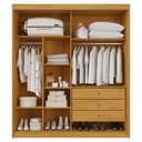 Ver imagem 2 de Guarda Roupa Mali 2 Portas de Correr 100% MDF com 01 Espelho - Móveis Europa
