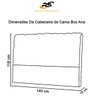 Cabeceira Casal Ana Cama Box 140cm Capitonê Suede Remi Móveis - Marrom Taupe - 2