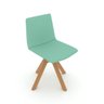 Cadeira Mari de Madeira Maciça Turquesa - 2