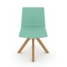 Cadeira Mari de Madeira Maciça Turquesa - 3