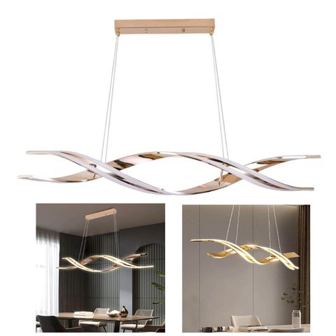Lustre Luminaria Pendente DNA Molecular 76W Led Espiral Moderno Decoraçao Teto Sala Restaurante Rece