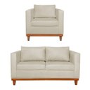 Ver imagem 2 de Kit Sofa 2 Lugares e Poltrona Europa Bouclé - Adj Decor
