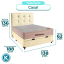 Ver imagem 2 de Kit Cabeceira + Cama Box Bau + Colchão Casal Molas Ensacadas Airtech Ortobom