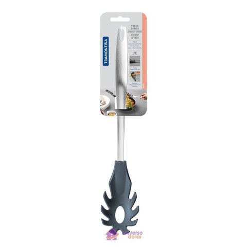 Pegador de Massa Tramontina Movin em Nylon com Cabo de Aço Inox Cinza Tramontina