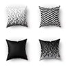 Conjunto de 4 Almofadas Decorativas Preto Degradê:45 X 45 cm - 2