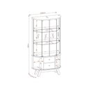 Ver imagem 3 de Conjunto Buffet Monza Cristaleira Moss com Porta em MDF Curvo e LED Cumaru/Opala