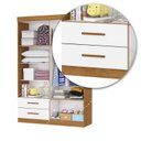 Ver imagem 6 de Guarda-Roupa Infantil 4 Portas 2 Gavetas com Espelho Branco/Cinamomo
