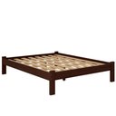 Ver imagem 2 de Cama Turca Queen com Colchão em Madeira Maciça Cor Castanho Repleta