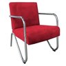 Kit 2 Poltronas Decorativas Sabrina Suede Remi Móveis - Vermelho - 2