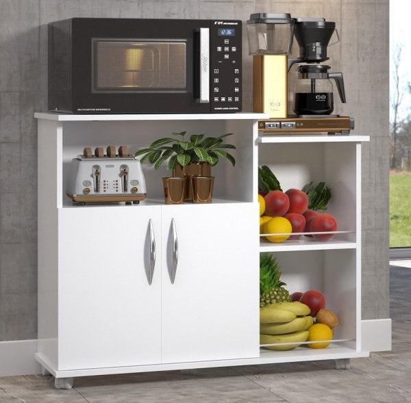 Balcão Fruteira Branco Com Tampo Branco - 2