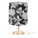 Ver imagem 1 de Abajur Eros Quad Floral Prata com Base Redonda New Cobre